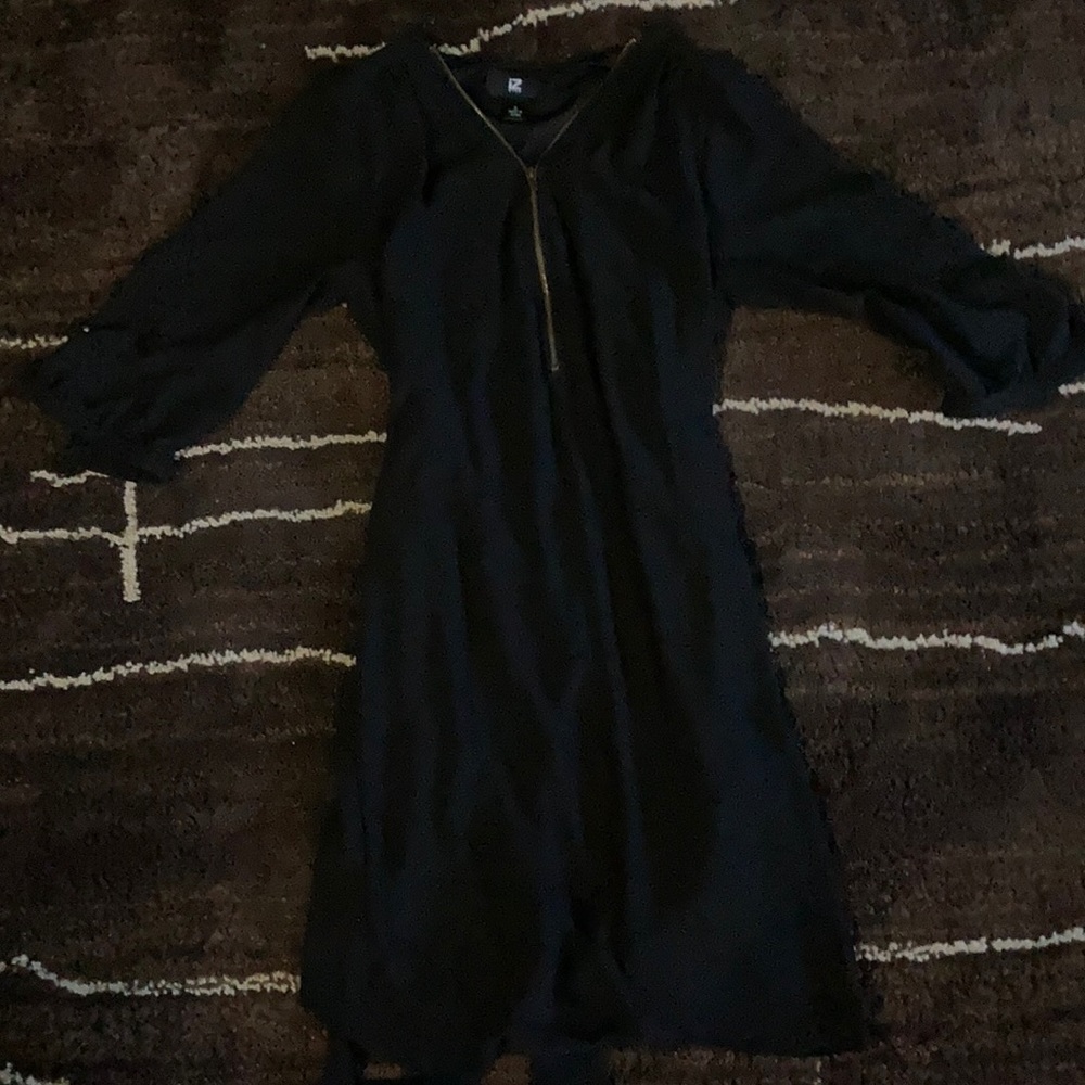 Short Black Long-Sleeved Dress